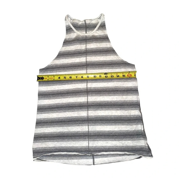 Lululemon Find Your Zen Tank Capilano Stripe Heather White Grey Fits Like Large - Picture 5 of 6
